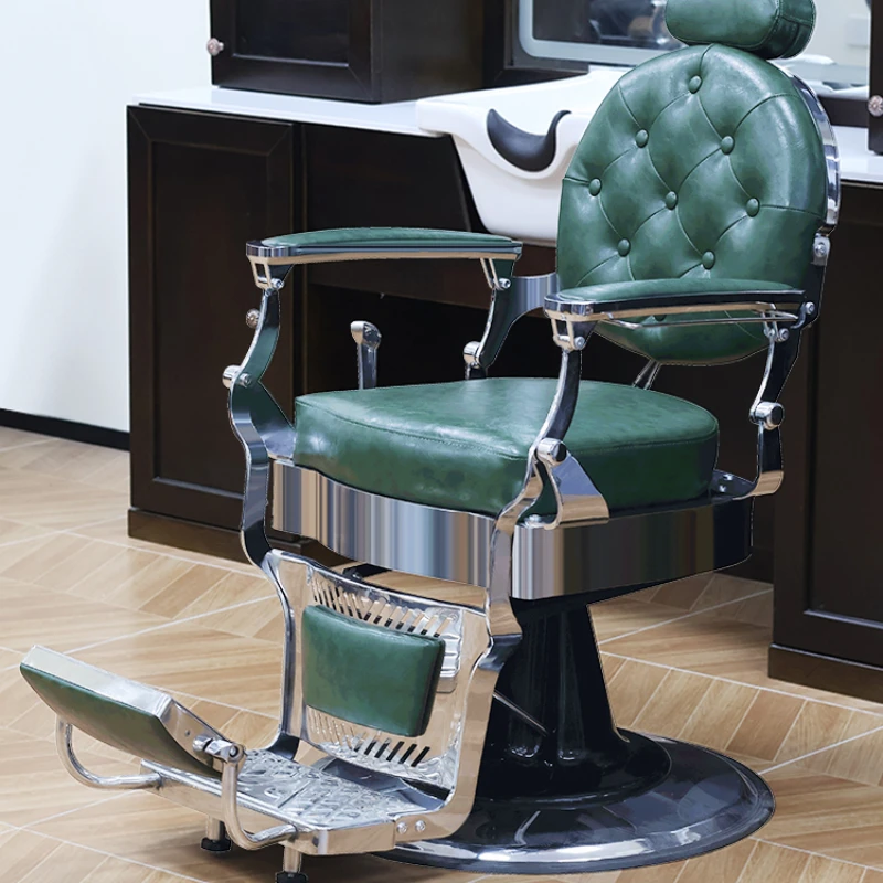 

Retro oil-head chair can be put down for hairdressing barber shop, hair salon, special haircut and shaving surface.