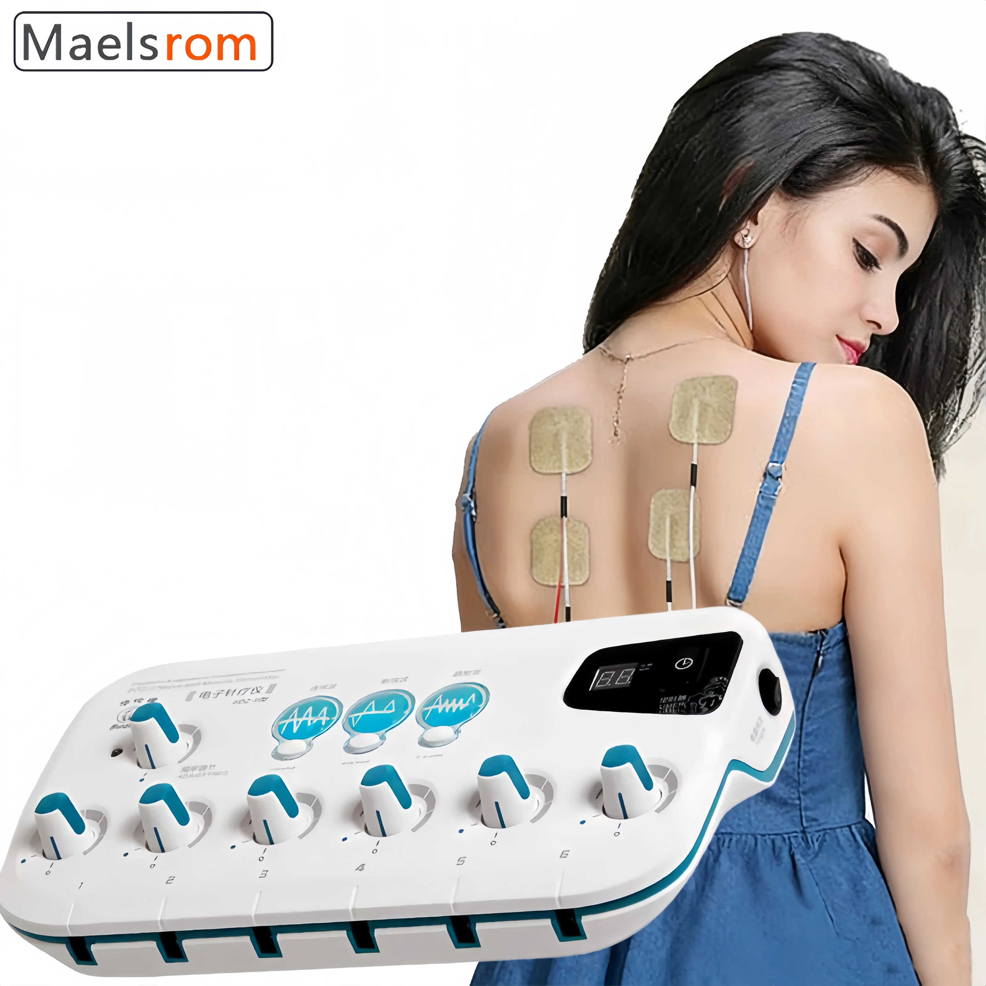 Electric Acupuncture Stimulator Low Frequency EMS TENS Machine Muscle Nerve Treatment Pain Relief 6 Channels Electro Acupuncture