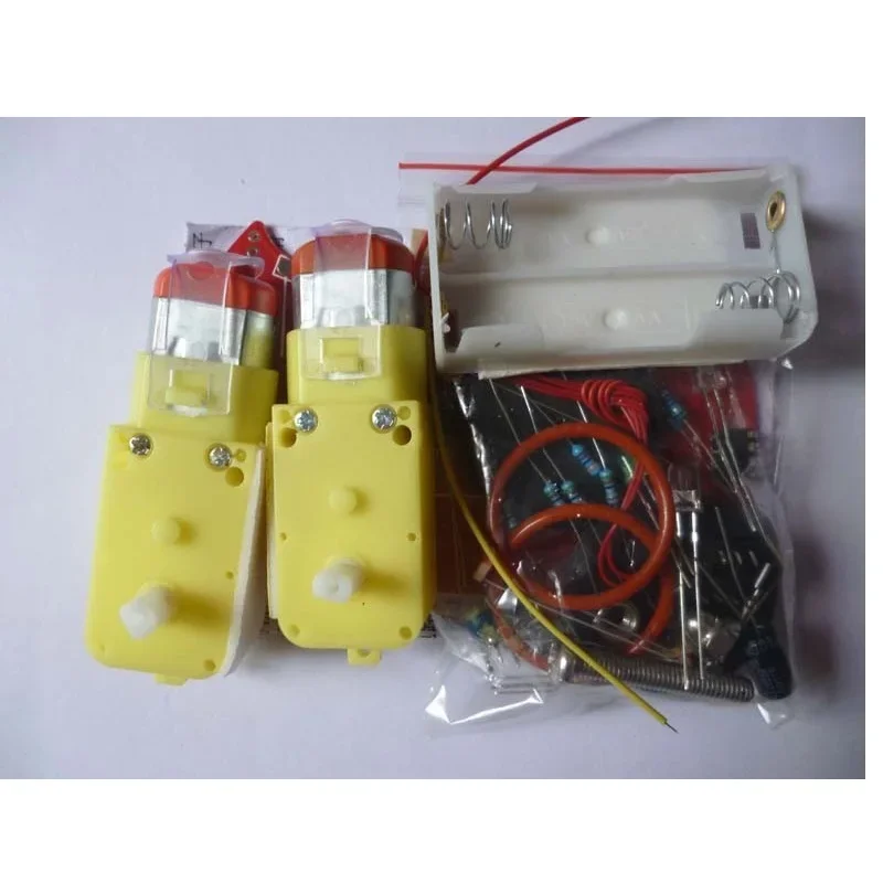 Analog Circuit Automatic Intelligent Tracking Car Electronic Kit Parts For DIY (without Battery)