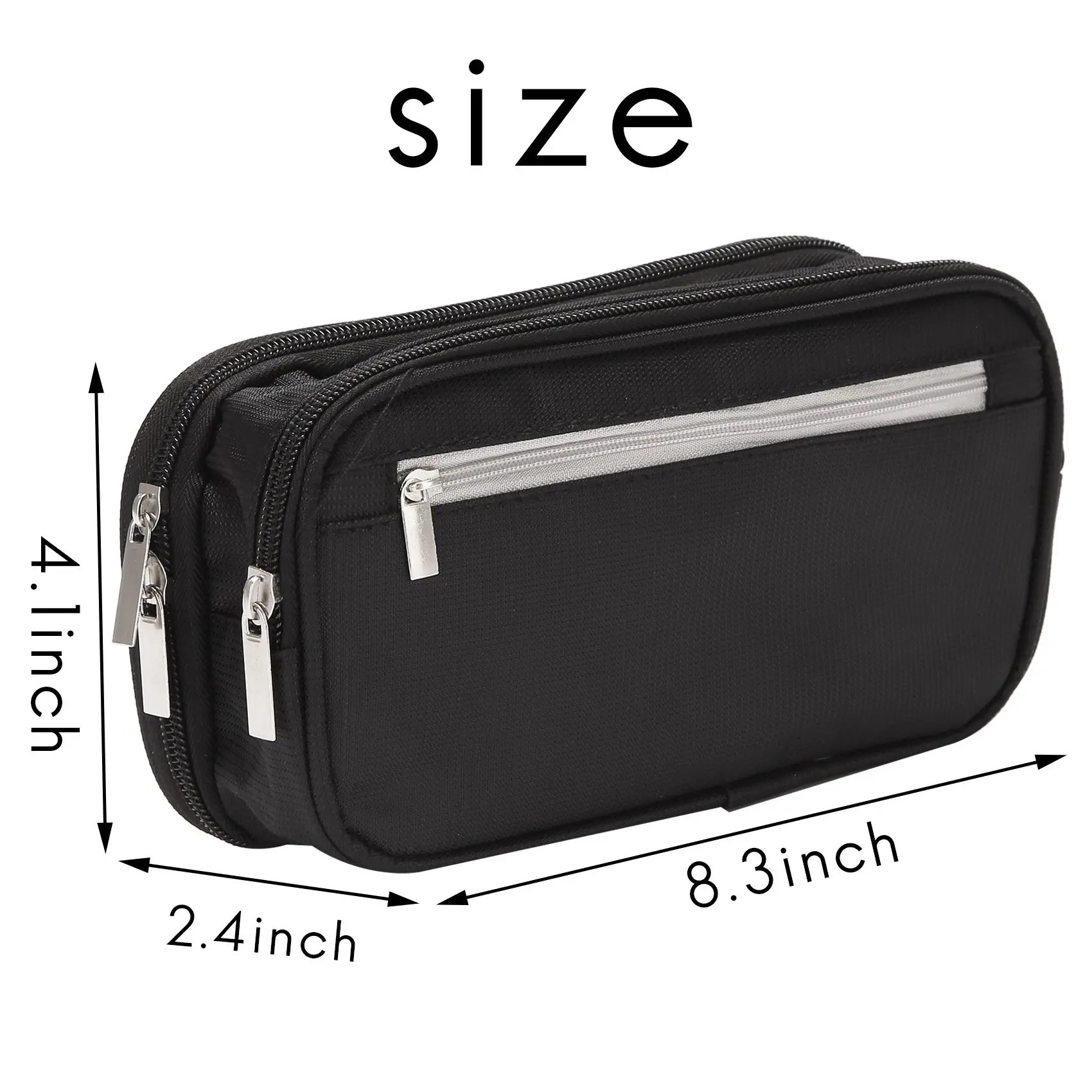 Pencil Case, Large Capacity Pencil Cases Pen Bag Pouch Holder Travel Cosmetic Make Up Bag Pouch Cable Bag Pouch With Multi Compa