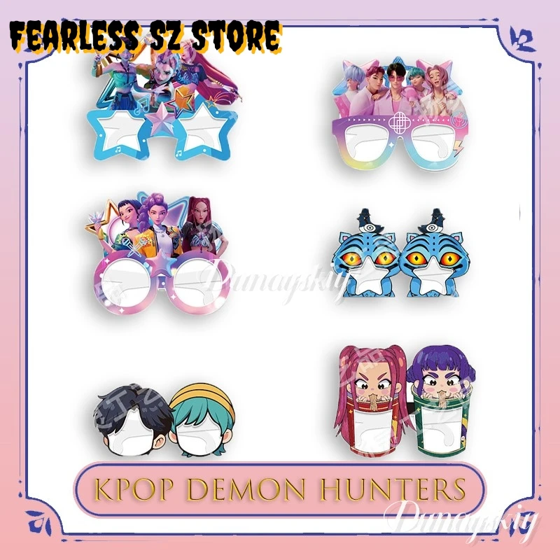 

AKPopDe mon Hunters вечерние бумажные очки аксессуар для косплея аниме реквизит для фотосессии наряд для выступлений Хэллоуин 코스프레 вечерние Рождество