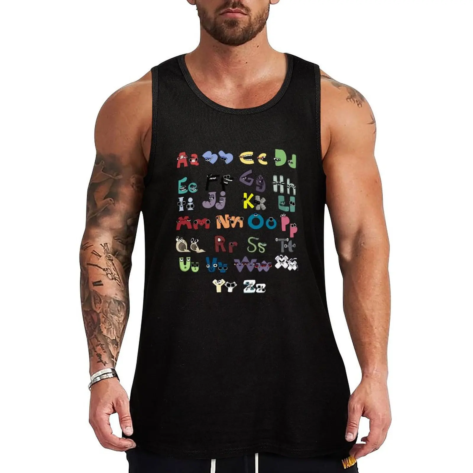 

Alphabet Lore a to z Tank Top Body man t-shirts man summer t-shirts for Men's gym