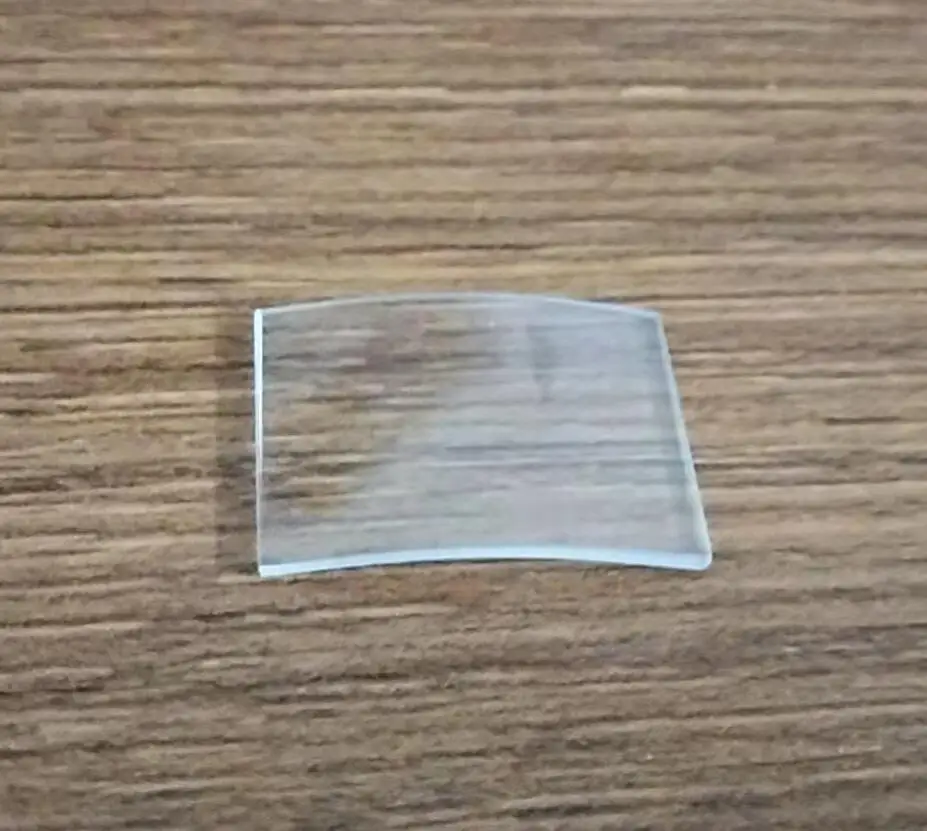 1.0mm Thick Double Domed Rectangular Watch Crystal 16mmx22mm Curved Mineral Glass Radius R40 to R100 for Watch Repair W6417