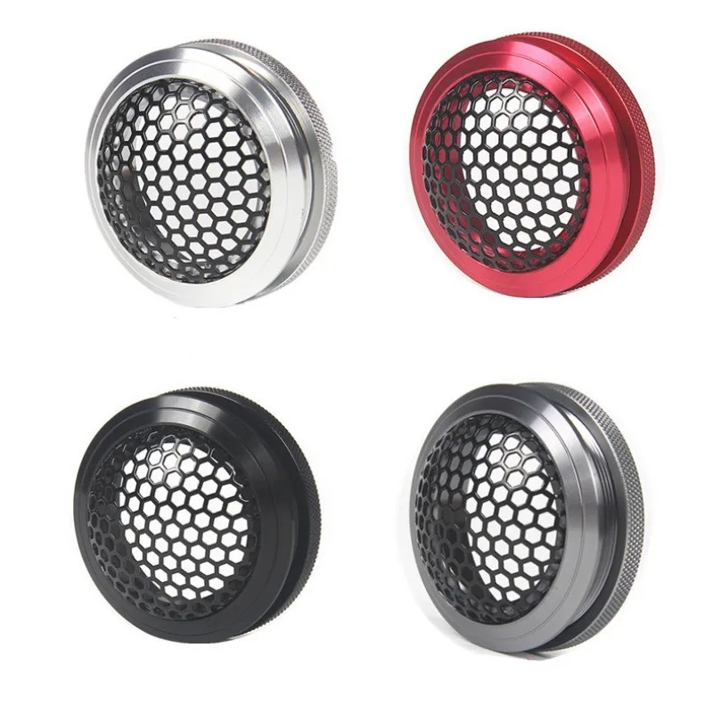 1 pçs 1.5 polegada-6.5 polegada de alumínio carro tweeter alto-falante grill capa grade de malha de metal completo para realce de áudio preto