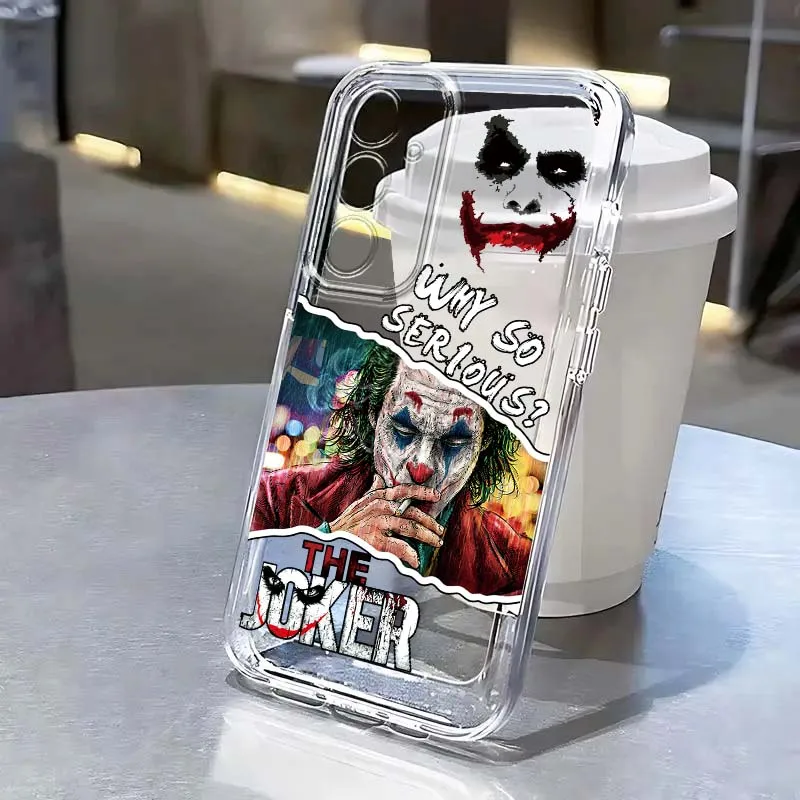 

J-Jokers Luxury Anime Art Phone Case For Samsung Galaxy S25 S24 S23 S22 S21 S20 Edge Plus Ultra FE 5G Transparent Soft Cover