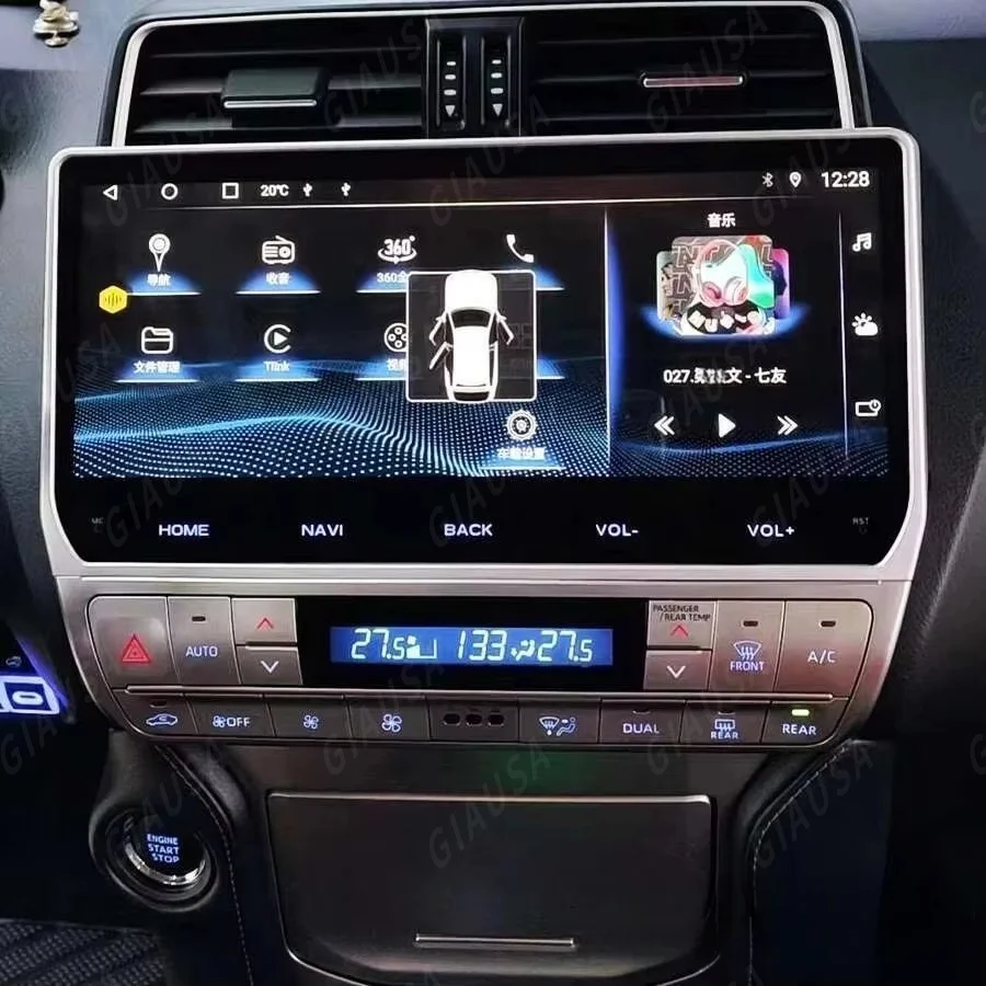 

12.3" Android 14 Screen For Toyota Land Cruiser Prado 150 2018-2023 Stereo GPS Car Radio Player CarPlay Navigation WIFI 4G Audio