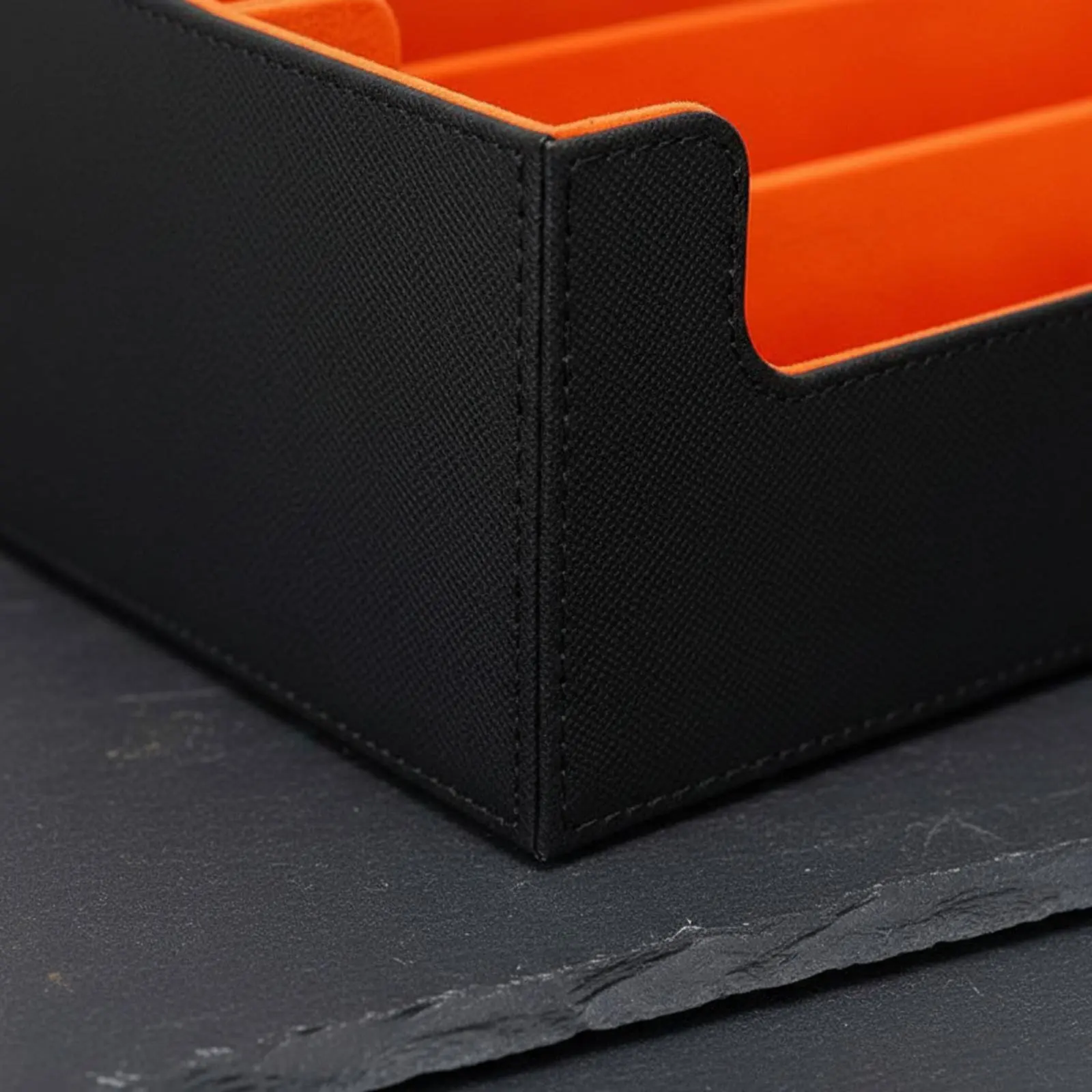 

3-Row Card Storage Box Sturdy Construction Large Trading Card Case Game Accessory Textured Exterior