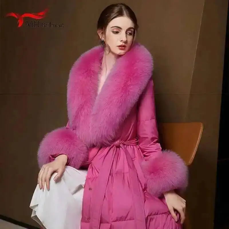 Winter Natural 100% Real Fox Fur Scarf And Cuff Set Russian Women Clothes Neck Warm Luxury Coat Scarves Fashion Fur Shawl Wraps