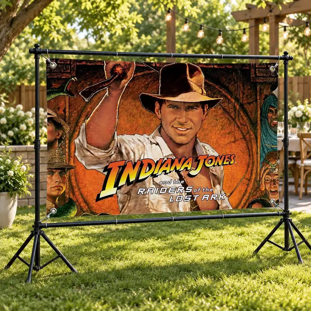 Indiana-Joness Adventure Movie Aesthetic Wall Tapestry Flag Printed Wall Hanging Living Room Party Outdoor Decor