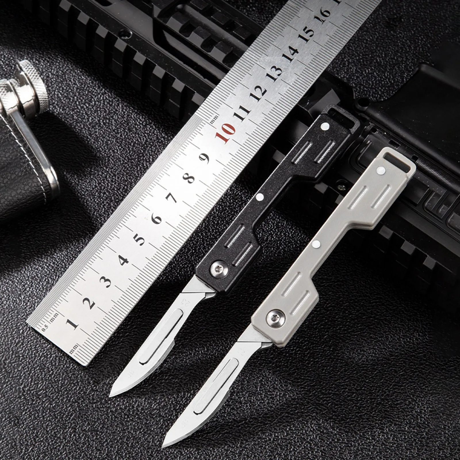 متعددة الوظائف الفولاذ المقاوم للصدأ الفن سكين للطي المحمولة قطع الورق كهربائي المهنية استخدام أدوات عملية في الهواء الطلق