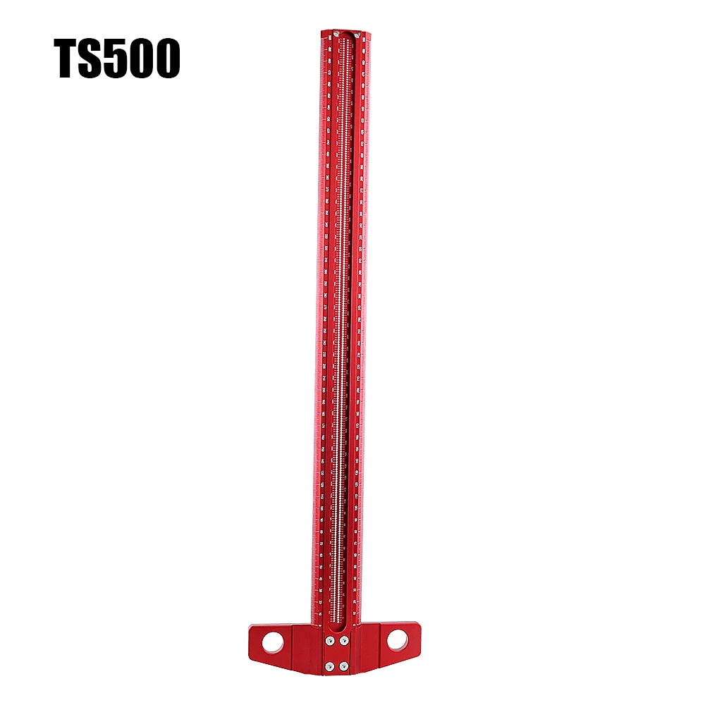 Imagem -05 - Liga de Alumínio Carpintaria Scribe Marcação Gauge T-tipo 600 mm Precision Crossed-out Hole Scribing Ruler Measuring Tool