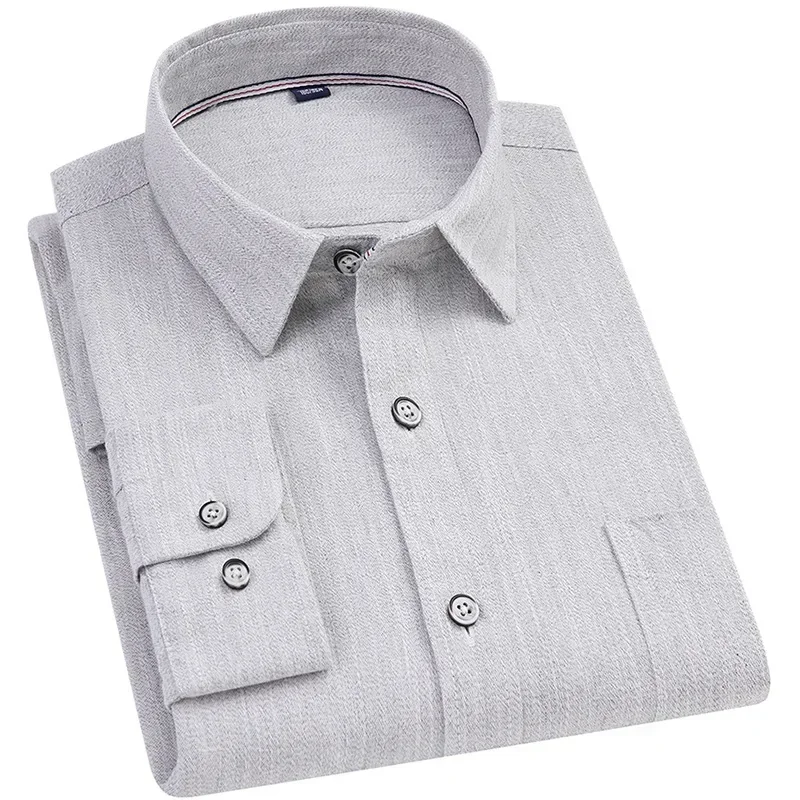 

New Arrivals Square Plaid & Wide Striped Shirt 100% Cotton Business Social Formal Shirts Casual Men Shirt Long Sleeve Slim Fit