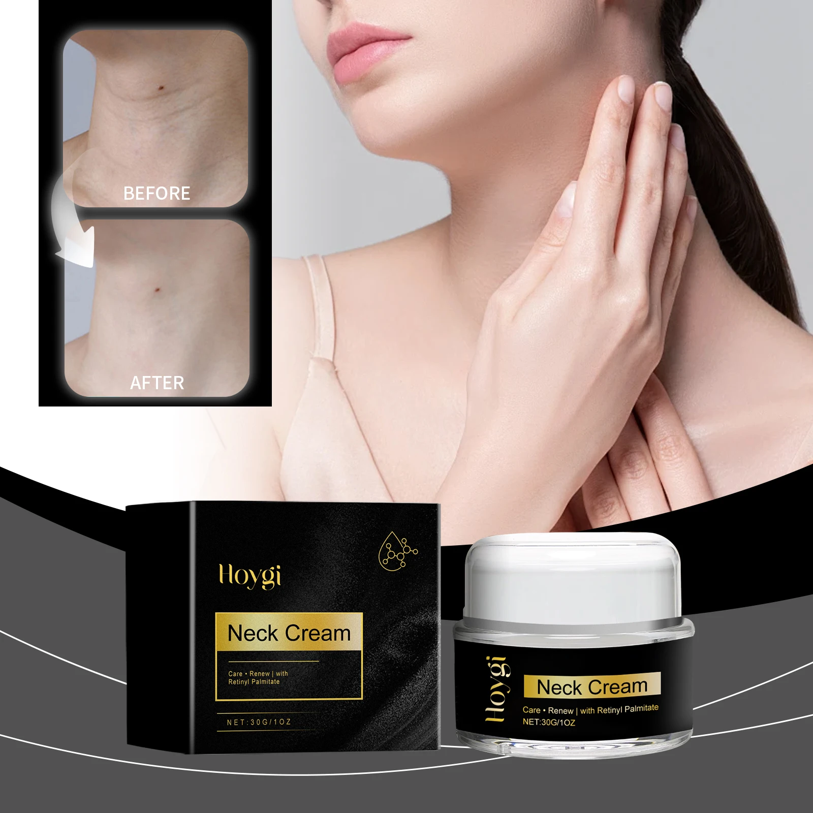 كريم بيوتي للرقبة، الخطوط الدقيقة، العناية بالرقبة، مرطب ومرطب، كريم مرطب وشد لطيف