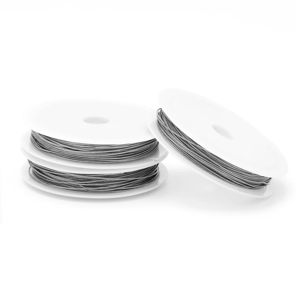 1 Rolle widerstandsfähiger, starken Draht 0,3/0,5/0,6 mm aus Edelstahl, Perlenfaden, Schmuckschnur für die Herstellung von DIY-Armbändern und Halsketten. – Detail 5
