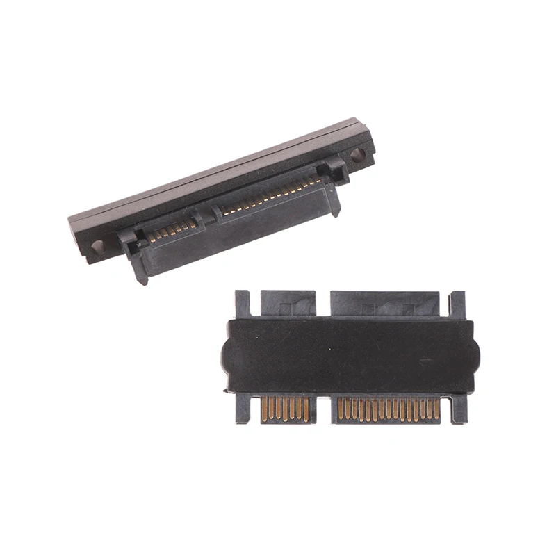 

1Pc Brand New Hard Disk Drive SATA Male To Male To Female Elbow Data Power Extension Connector HDD 7+15Pin SATA Adapter