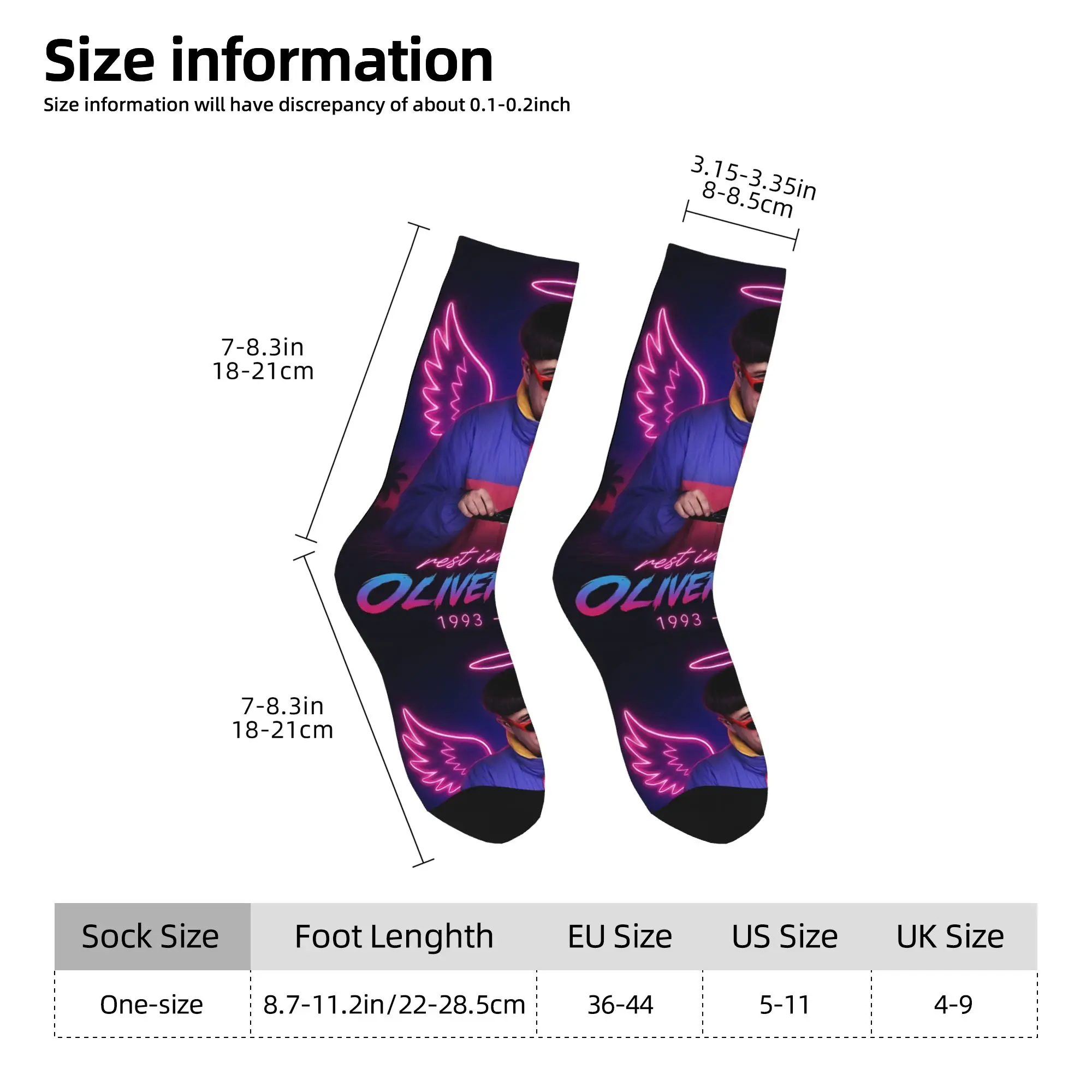 Casual Oliver Tree In loving memory OT Basketball Socks  Polyester Crew Socks for Women Men Breathable