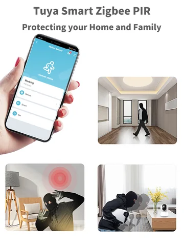 Tuya – capteur de mouvement PIR WiFi ou Zigbee, pour maison intelligente, détecteur infrarouge de corps humain, sécurité, vie intelligente, fonctionne avec Alexa Google Home