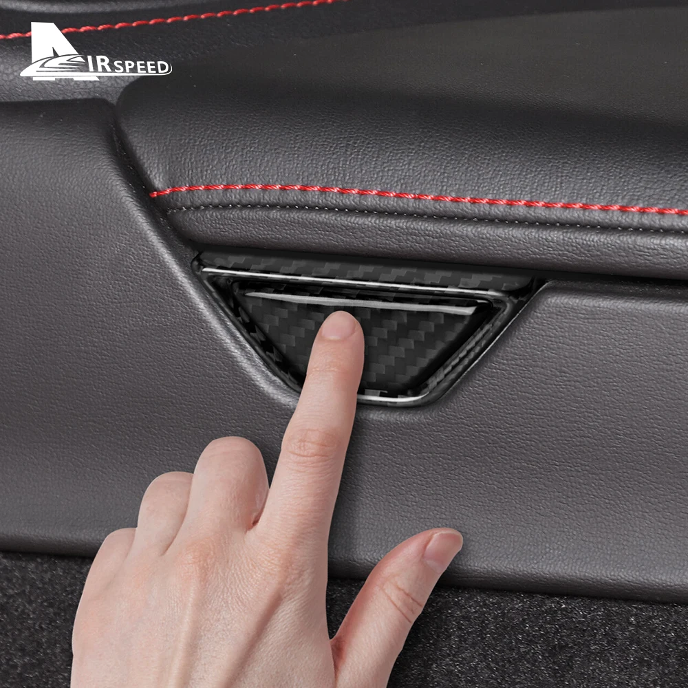 لسيارة شيفروليه كورفيت C8 2020 2021 2022 2023 2024 ريال جاف من ألياف الكربون الصلبة مسند الذراع صندوق التبديل زر الملحقات الداخلية #2