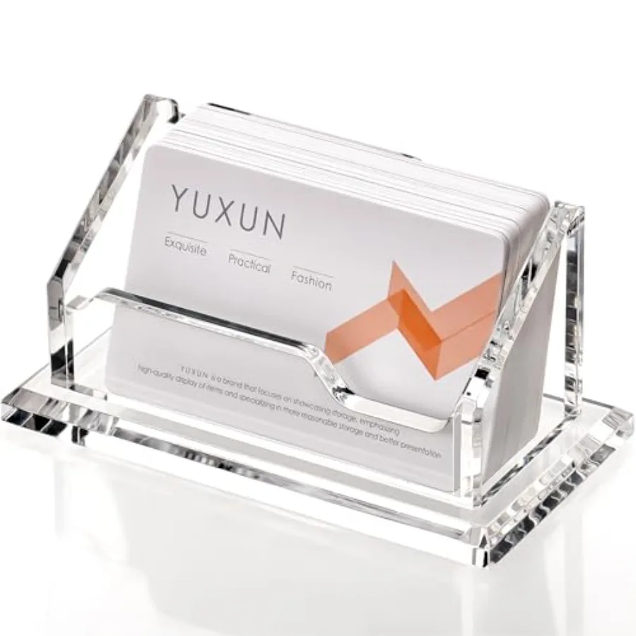 Acrylic Business Card Holder for Desk-1 Slot, Business Card Holder Organizer for Women Men, Business Card Display Stand for Exh