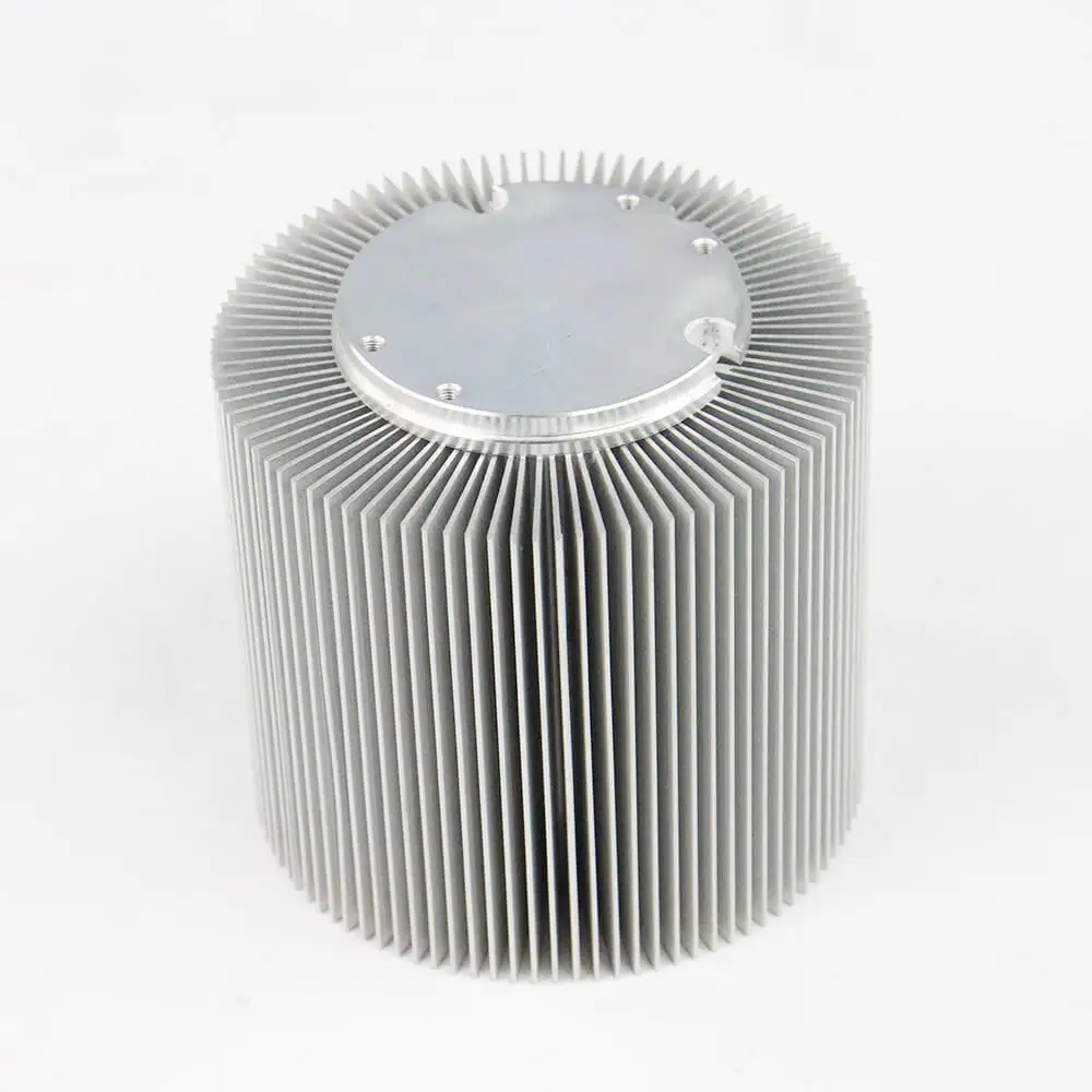 Profile 100w Led Heat Sink Extrusion & Copper Silver Sliver Round Heatsink Aluminum Radiator Polished 100 Pcs