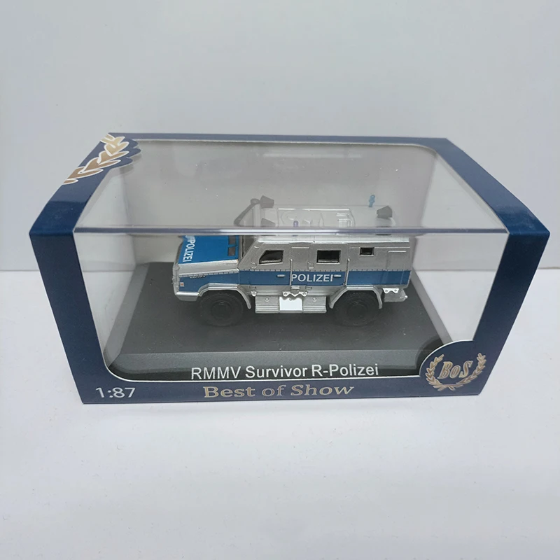 Bos 1/87 Resina RMMV Survivor R Ambulanza/R-Polizei Simulato Modello di Auto Per Adulti Collezione Classica Display Regalo Souvenir Ragazzo Giocattolo