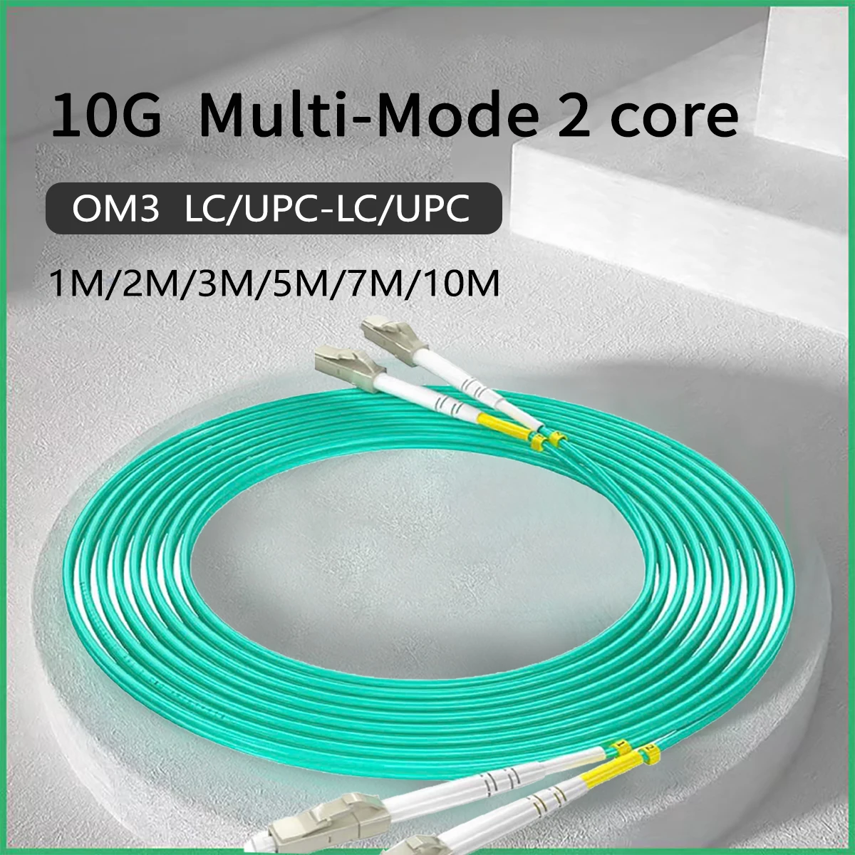 

1M/2M/3M/5M/10M Fiber optic patch cord OM3 10G multi-mode dual core 1.6mm LC/UPC-LC-UPC Fibre Optics Cables Opitical cable