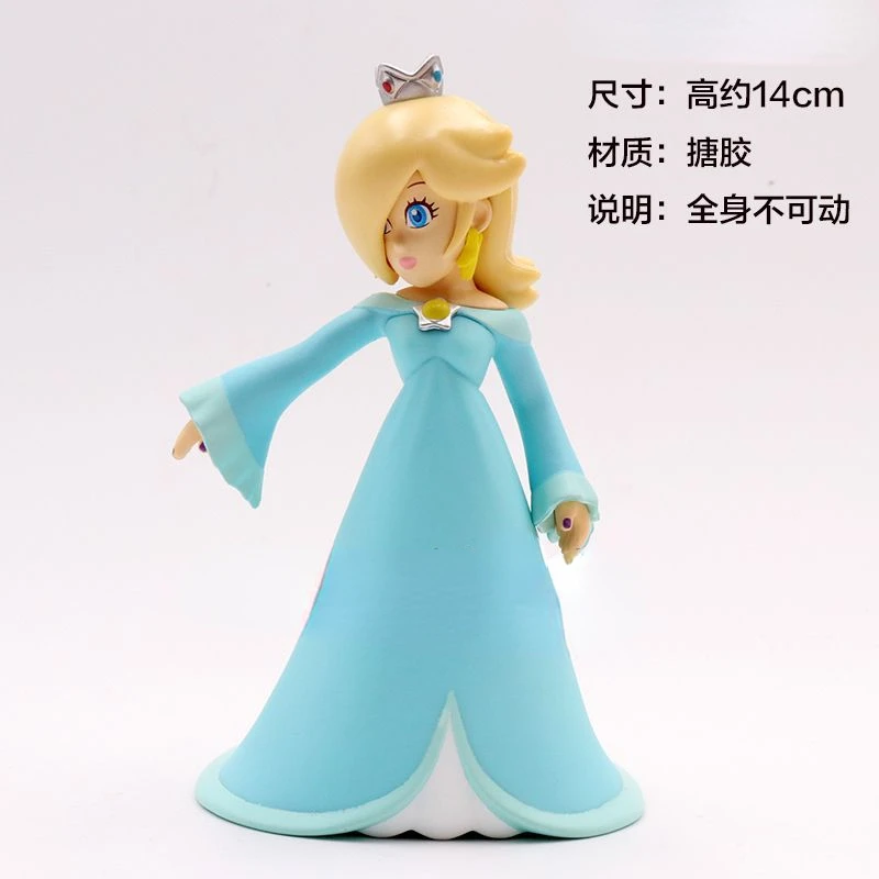 Seri putri Super Mario Bros ornamen mainan Model tangan boneka kartun lucu manis dan manis baru anak-anak Rosalina Peach Daisy