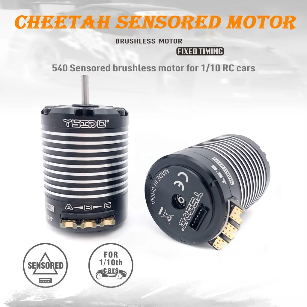 Original YSIDO 540 8.5T 10.5T 13.5T CHEETAH Sensored Brushless Motor for Modified Spec Stock 1/10 1/12 RC Drift Car