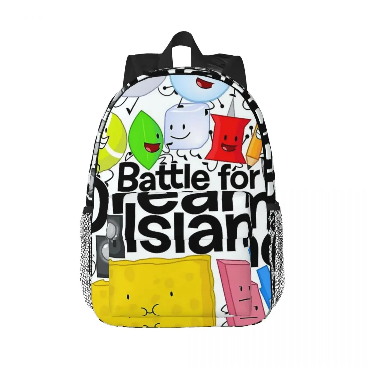 BFDI-Sac à Dos Blanc Décontracté de Grande Capacité pour Étudiant, Cartable de Voyage pour Adolescent