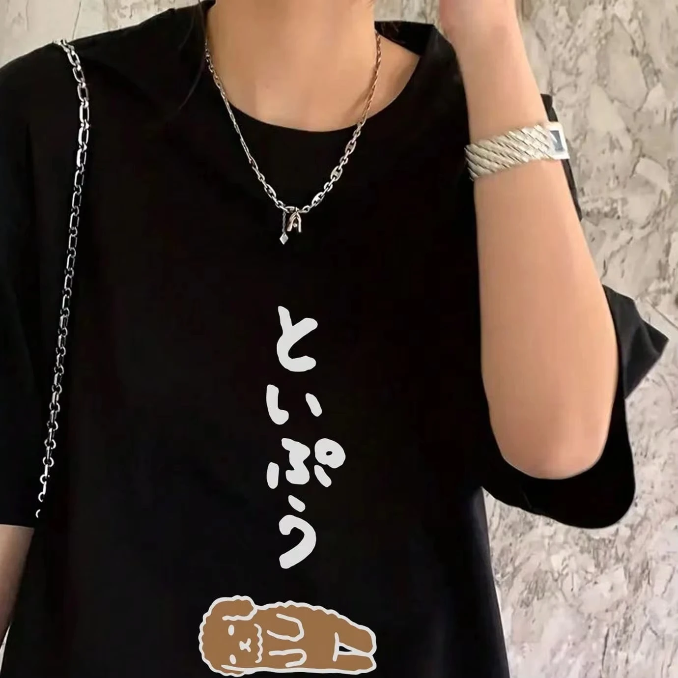 Fashionable Short-sleeved T-shirt for Men and Women Boyfriend-style Round-neck Pullover Versatile Women Top Summer Collection