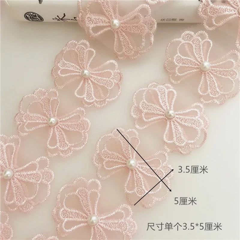 

20 ярдов бантов, растворимая цветочная кружевная бейка из органзы, вязаная свадебная кружевная ткань, вышитая DIY ручная работа, лоскутная лента для шитья