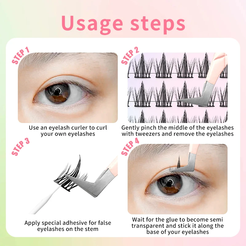 Ciglia a grappolo di animali Estensioni ciglia naturali soffici e prefabbricate