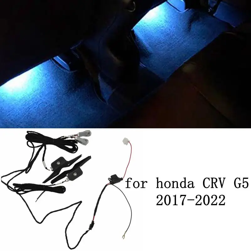 

4pcs LED car interior atmosphere light is suitable For Honda CRV RW 5th 2017-2022 decorative light footlight
