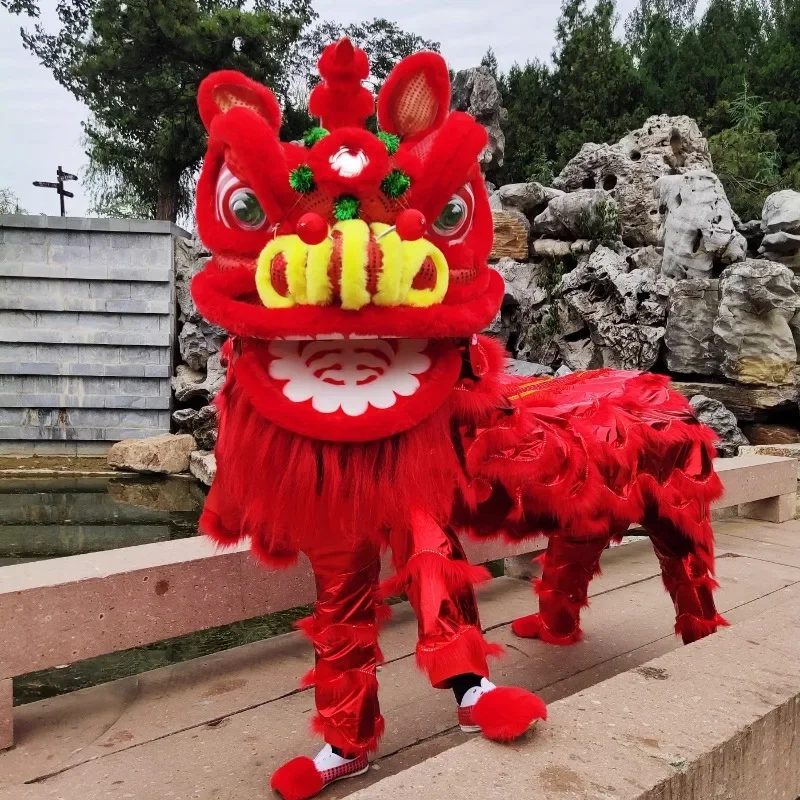 Dragon and Lion Dance Props Lion Head Adult Southern Lion Two Person Set