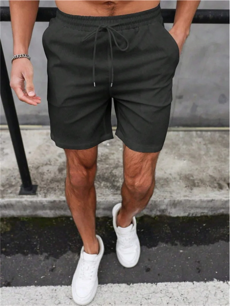 

New men's casual shorts Lightweight pure color short pants breathable quick drying shorts men training fashion Daily Sportswear