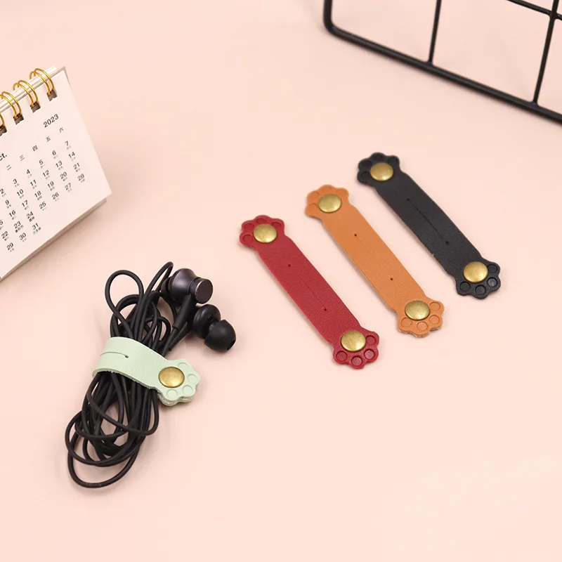 

Cat Paw Cable Organizer - Adorable Long Clip for Phone/Headphone Wires (Tangle-Free Snap Lock Design& Cute Desk Decor Accessory)