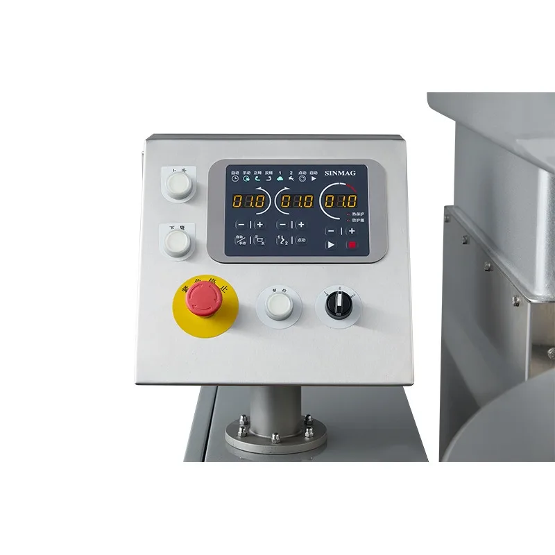 Flour dough off-cylinder mixing machine, automatic and manual switchable