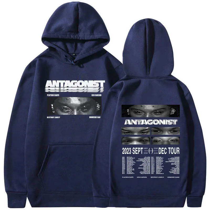 Rapper Playboi Carti Antagonist Tour Hoodie 2023 Concert Fans Gift Hoodies Men Fashion Hip Hop Long Sleeve Oversized Sweatshirt