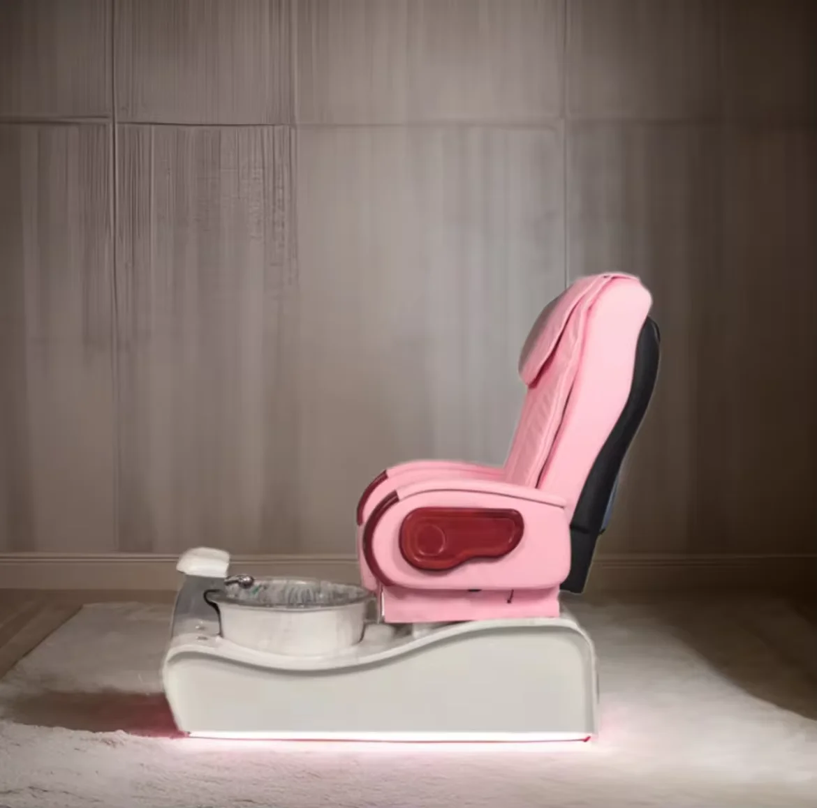 Pink Spa Chair Salon Furniture Foot Spa Massage Pedicure Chair for Nail Salon