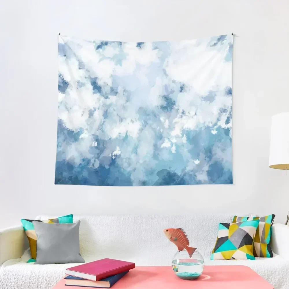 

Light blue cloud pattern Tapestry Wall Carpet Room Decorations Aesthetic Tapestry