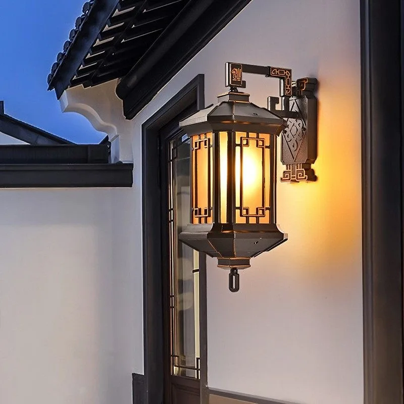 New Chinese outdoor chandelier Garden light Waterproof super bright outdoor terrace corridor gazebo sun room balcony