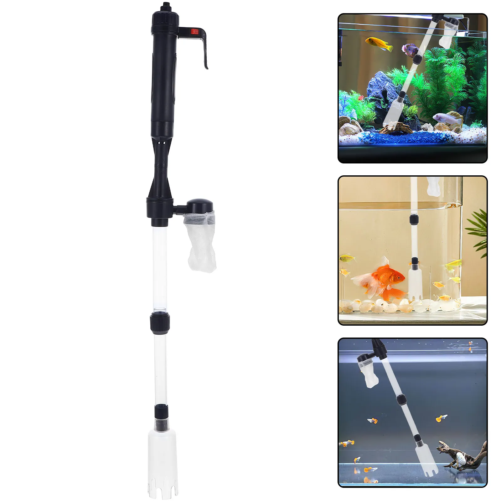 

Aquarium Water Pump Liquid Transfer Cleaner Fish Tank Accessories Removable Electric Fish Tank Vacuum Sand Washer