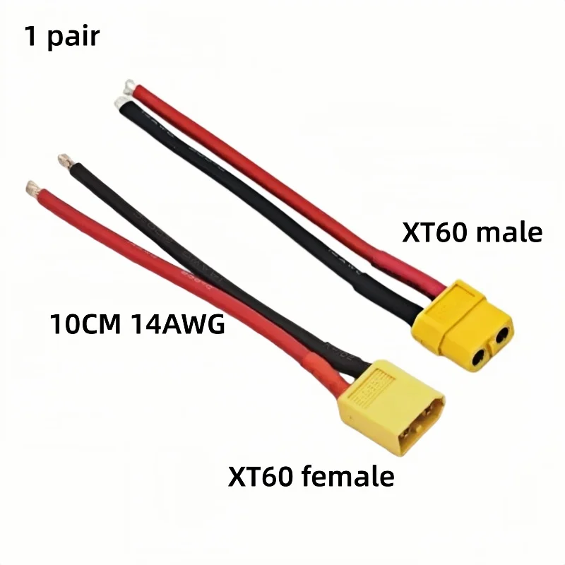 1 pair Male Female XT30 XT60 XT90 T Plug Silicone Wire Harness 10CM 12/14/16AWG High Connector Cable For RC Drone FPV Car