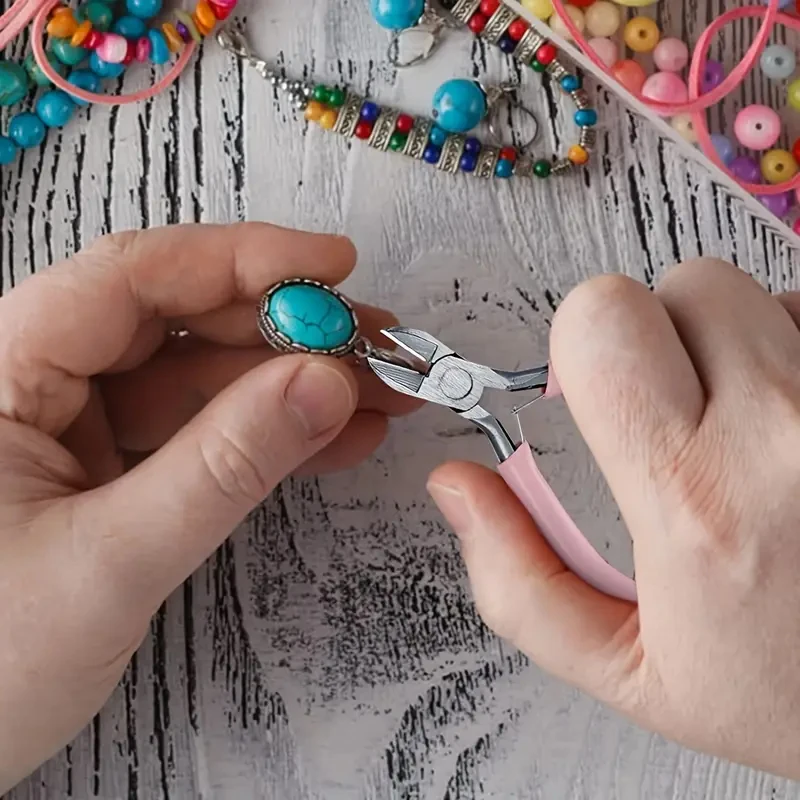 Ensemble de pinces pour la fabrication de bijoux, nez aiguille, nez de chaîne, nez rond et coupe-fil, parfait pour la réparation de bijoux, emballage de fil, 3 pièces