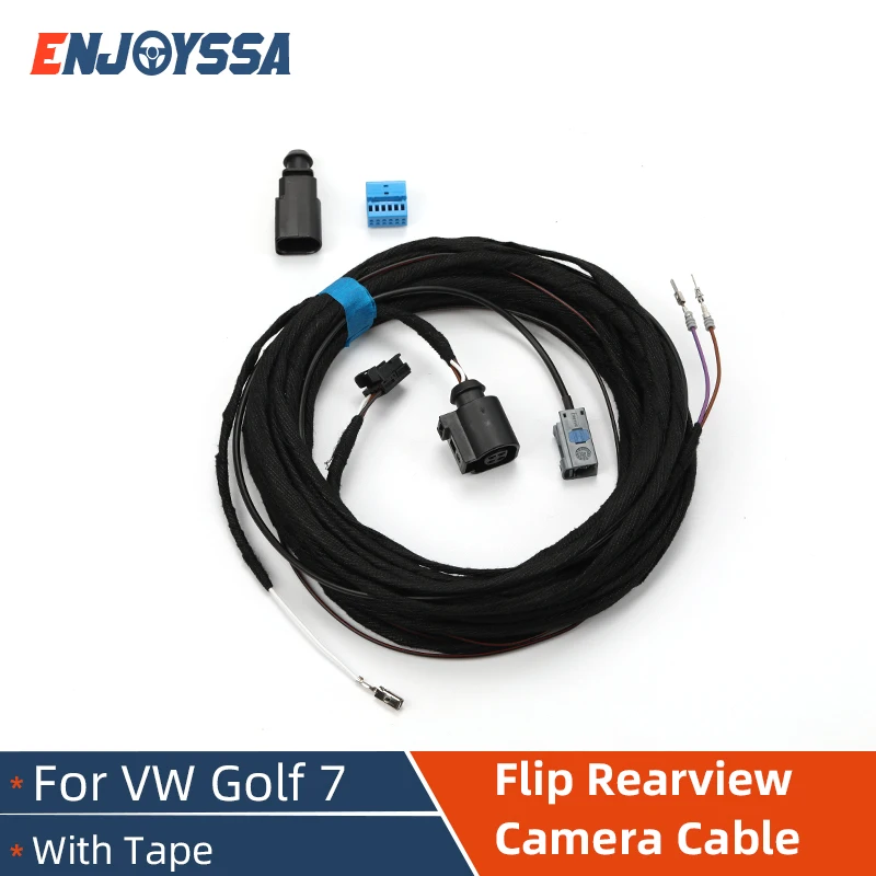 Rear View Logo Camera Cable  For VW Golf 7 MK7 Passat B8 T-ROC RVC Reversing Flip Camera Connector Wiring Harness Static Track