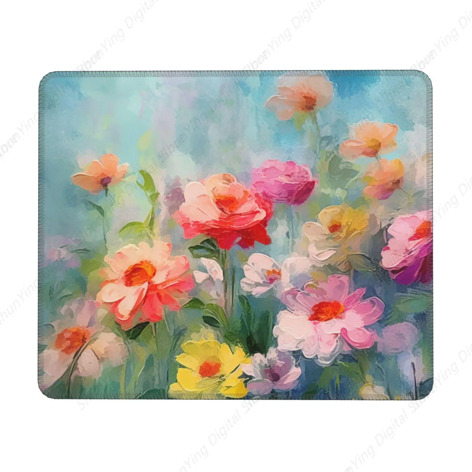 

Art Oil Painting Flower Mouse Pad Anti Slip Rubber Gaming Mouse Pad Suitable For Office Mouse Pads On Computers And Laptops