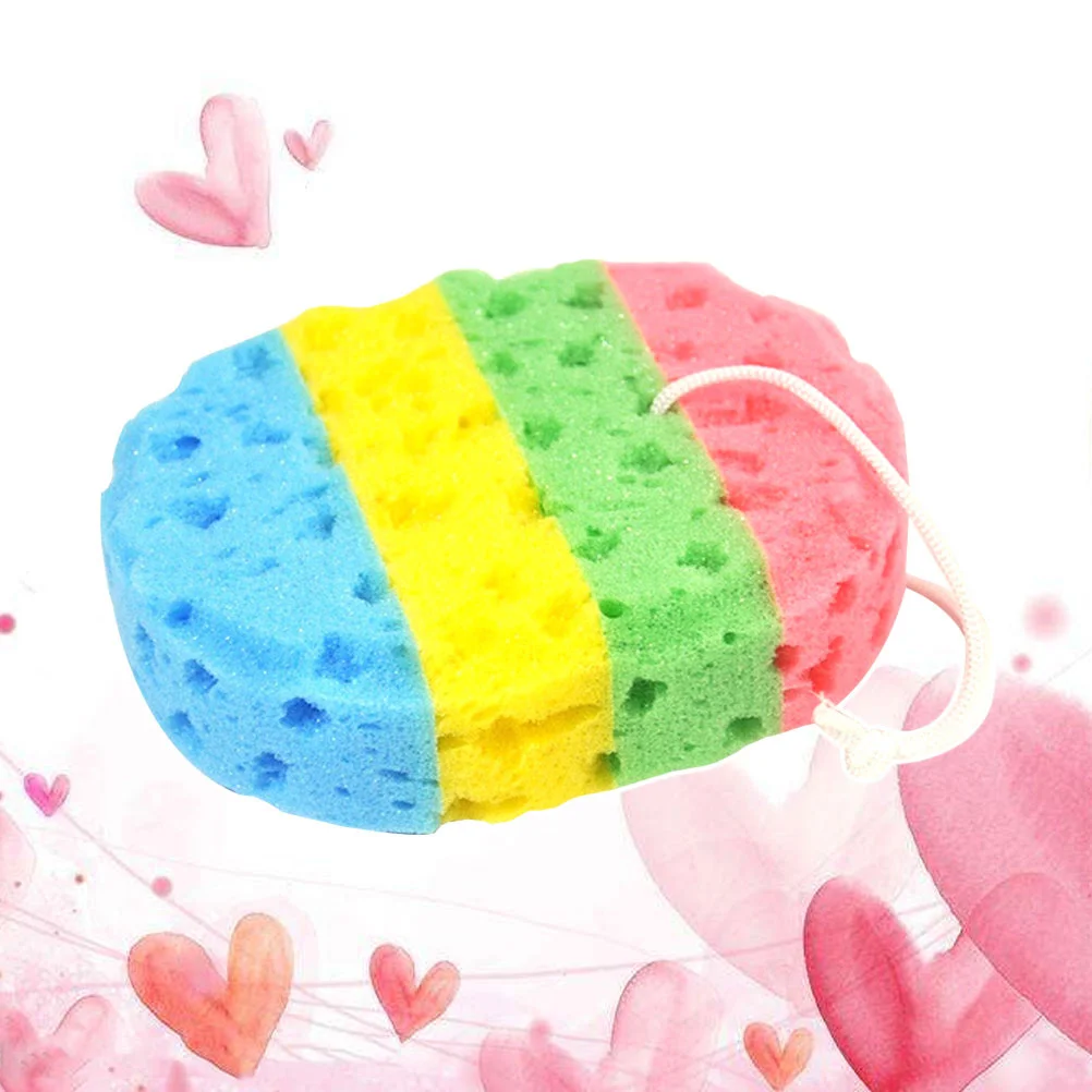 

3Pcs Natural Seaweed Bath Sponge Four Colors Oval Exfoliating Massage Skin Scrubbers Dead Skin Remover Bathroom