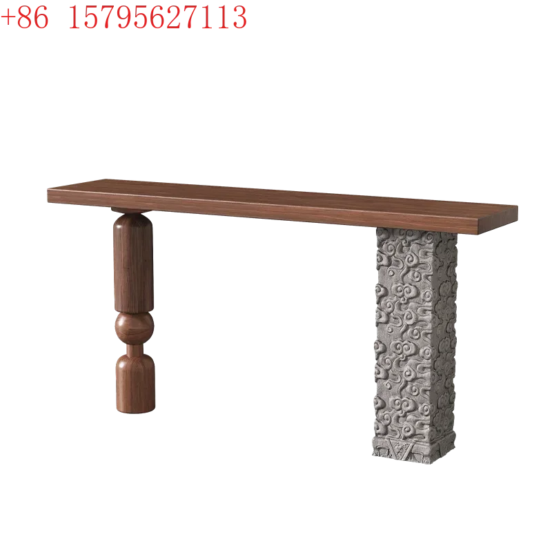 Solid wood entrance table entry corner aisle end view table simulation stone against the wall entrance table decorative