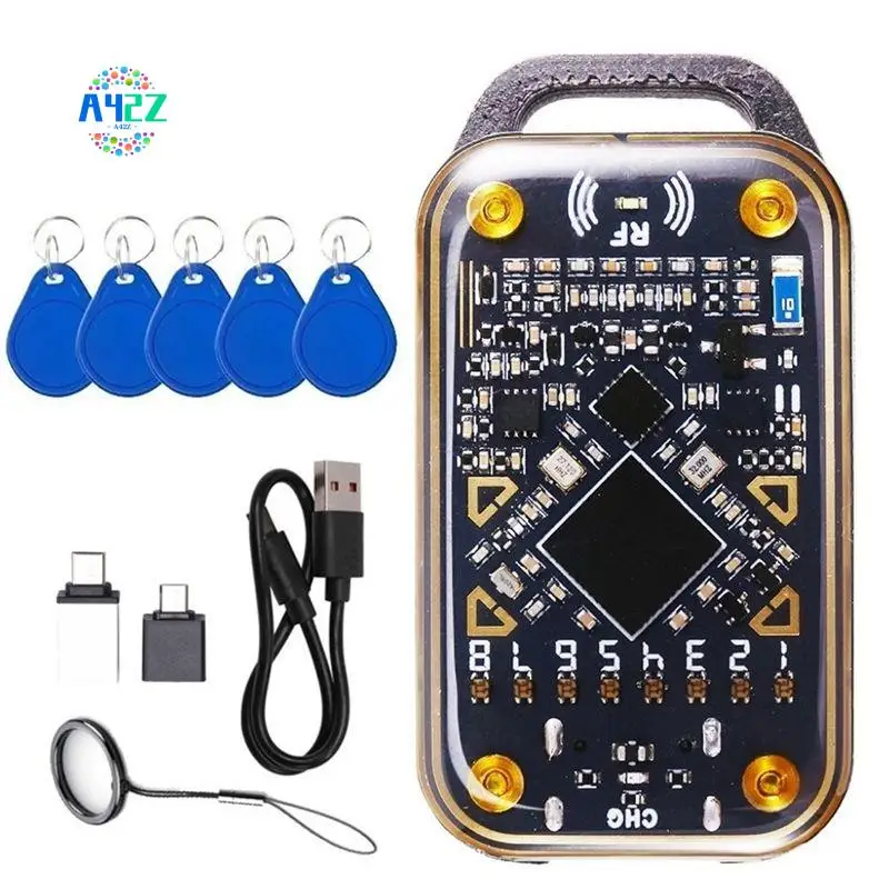 

A42Z-Chameleon Ultra RFID Считыватель смарт-чипов Эмулятор смарт-карт NFC Дубликатор 125K 13,56M ID IC Декодирование карт + 5XCUID Брелок