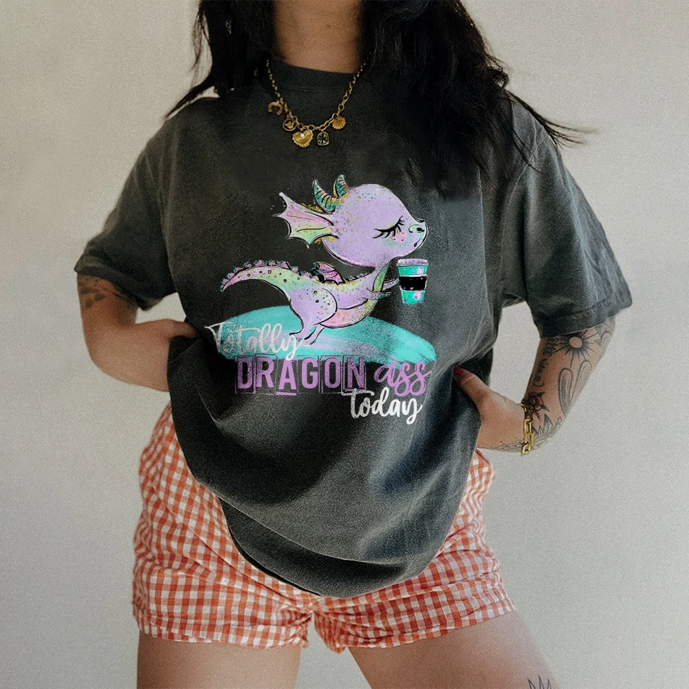 

Boys' Vintage Y2K Graphic T-Shirt Women's Washed Cotton Oversized Casual Streetwear Loose Fit Tee